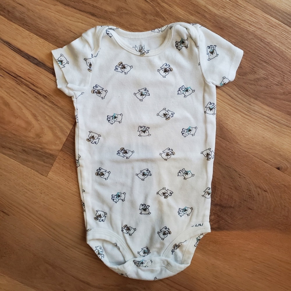 Carter's GUC • Sporty Pups Onesie Bodysuit • 18M Boy • Football Baseball Dogs
